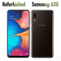 Atnaujintas Samsung Galaxy A20 A205U vienos SIM / A205F dviejų SIM 3GB RAM 32G ROM mobilusis telefonas su viena SIM/dviem SIM A205F No charger juoda