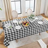 Juodai balta languota Kalėdinė staltiesė Party Decorating Hotel Restaurant Party Tablecloth 140*140