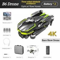 B6 lenktyninio drono variklis be šepetėlių, dvigubas 8K profesionalus aerofotografavimas WIFI FPV GPS kliūčių išvengimo keturių ašių Rc keturkopterio žaislas 4K 1 battery juoda