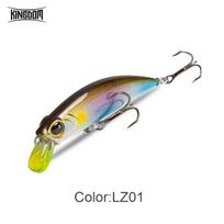 „Kingdom Singing Minnow“ vobleriai 45/60 mm 3,6/7 g „Far Casting“ žvejybos masalas lydekoms / upėtakiams / ešeriams Crankbaits plonam korpusui, kietam 0502-3.6g-LZ01