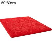 Neslystantis minkštas gyvenamasis kilimėlis Shaggy Area Mat Fluffy Floor Pad 50x80cm raudona