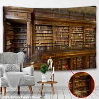 Retro knygų lentyna, vyno spintelė, 3D gobeleno meno sienų pakabinimo užvalkalas, lovatiesė, užtiesalas, namas, miegamasis, dekoras, paslaptinga biblioteka 95x70CM