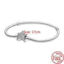 925 Sterling Silver Blue Planet Stars Mėnulio pakabukas Pave Clip karoliukai Erdviniai Kelioniniai Pakabukai Tinka originaliai apyrankei pasidaryk pats papuošalai