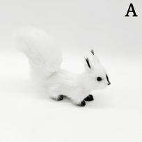 Mini imitacija voverė pliušinis gyvūnų papuošalas Kalėdų stalo puošmena Vaikų gimtadienio dovanos Mielos voverės miniatiūros darbeliai