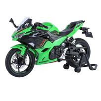 1/12 KAWASAKI Ninja ZX-10R žaislinis motociklas, metalinis modelis Super Racing garso ir šviesos kolekcijos dovana berniukams žalia