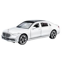 1/24 Lydinio Automobilio Modelis Žaislas Benz S400L Metalinis Lietas Modelis Transporto Priemonė Išskirtinis Meistriškumas Garsas Šviesa Kolekcija Vaikų Gimtadienio Dovana balta