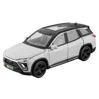 1/32 NIO ES8 visureigio lydinio automobilio modelio žaislas, metalo liejimo modelio modeliavimas visureigio automobilio durimis atidarytas ištraukiamas atgal kolekcija žaislas berniukui, dovana pilka