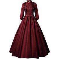 Viduramžių Viktorijos laikų retro princesės Cosplay kostiumas moterims Helovino rūmų karališkoji gotikinė elegantiška vampyro nuotakos sūpynės suknelė XXXL vyno raudonos spalvos