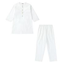 Berniukai Vaikai Islamo musulmono Jubba Kaftan chalatas Arab Abaya Dishdasha Thobe ilga suknelė 110cm balta