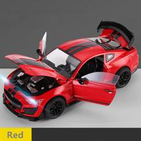 1/18 Ford Mustang Shelby GT500 Lydinio Sportinio Automobilio Modelis Diecast Metalinis Lenktyninio Automobilio Transporto Priemonių Modelis Garsas ir Šviesa Vaikų Žaislas Dovana raudona