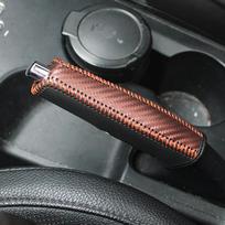 Universalus automobilio PU odinis pavarų rankinio stabdžio dangtis, perjungimo svirties gaubtas, rankinio stabdžio dangtis Rankinio stabdžio dangtis neslystantis automatinis stovėjimo stabdys #469482 ruda