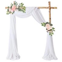 Vestuvių arkos apdangalas Šifoninis audinys Užuolaidos Užuolaidos Vestuvių scenos fonas Uždengimo ceremonija Priėmimo pakabinama dekoracija 75x300cm
