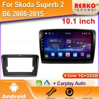 Skoda Superb 2 B6 2008-2015 Automobilio Radijas Android Centrinis Multimedia GPS Navigacija Belaidis Carplay Stereo Galvos Vieneto Ekranas 4 core 1GB+32GB carplay