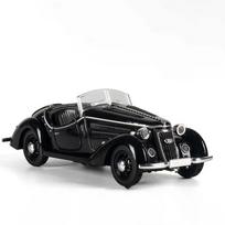 1/32 mastelio W25K simuliacinis automobilio modelis, lietas žaislinis automobilis, garsai ir šviesos, hobiai kolekcijai, dovanos vaikų gimtadieniui juoda