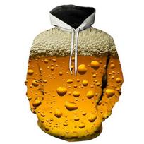 Oktoberfest Vyriškas Unisex Džemperis su gobtuvu Džemperis Geltonas Rožinis Raudonas Karališkos mėlynumo Mėlynas Su gobtuvu 3D Alaus vakarėlis S