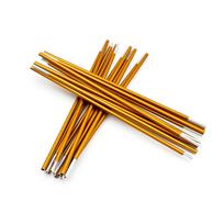 Kempingo palapinės stulpai patobulinti 7,9 mm lengvi aliuminio palapinės stulpai ištraukiami 2 vnt. auksiniai 3.6m