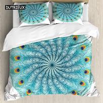 Bohemiškas 2/3 dalių Boho Mandala patalynės komplektas Viengulio Karalienės Karališko dydžio antklodė Antklodės užvalkalas ir pagalvės užvalkalas Minkštūs patalai EU single(135x200cm)