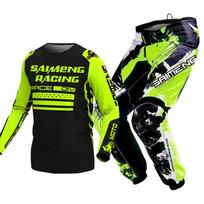 motokroso pavarų komplektas vaikams 4 5 6 7 8 9 10 11 12 13 metų Jaunimas vaikas Motociklas berniukas Mergaitė Jersey Pant Kits lenktyninis kostiumas Visureigis Enduro MX MTB S-20 yellow