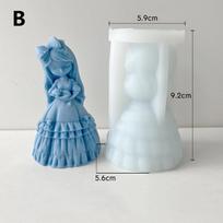 Miela mergaitės silikoninė forma 3D princesės gipsas derva rankdarbių gamyba gimtadienio fondanto tortas šokoladas kepimo forma dekoravimo įrankiai