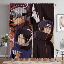 Naruto Uchiha Itachi Dalijimo Užuolaidos Svetainei Užuolaida Kambariui 2 Skydeliai Helovino Dekoracija Žaliuzės Virtuvės Blackout W50xH70cmx2pcs-CL
