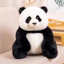 Kinijos Pandos pliušinis žaislas Visiškai minkštas Kinijos nacionalinis lobis Realistiška gyvūninė lėlė sėdi panda žaislai Vaikų gimtadienis 28cm
