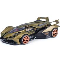 1/24 Lambo V12 GT Metalinis Transporto Priemonės Lydinio Sportinis Automobilis Diecast Automobilio Modelis Garsas ir Šviesa Žaislas Kompiuterio Stalo Ornamentas Kolekcija Dovana tamsiai žalia spalva