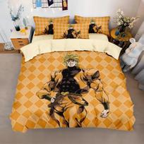 Anime JoJo Keista patalynės komplektas, Nuotykių Jotaro Kujo patalynės komplektas, JoJo antklodės užvalkalas pagalvės užvalkalas lovai Vaikams Suaugusiems 135x200cm 2pcs