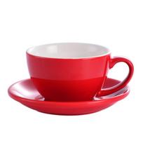 75 ml / 200 ml keraminis puodelis, skirtas kapučino kavai, skirtas rankiniu būdu užplikyti kavos puodelį, naujas porcelianas, skirtas kavos parduotuvei „Barista“. 75ml raudona
