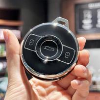 Automobilio rakto dangtelis dėklas korpuso laikiklis apsauga pultelis Mercedes Benz SMART Fortwo 1 BRABUS 1 Benz SMART 2022 2023 raktų pakabuko aksesuaras juoda