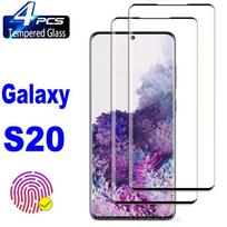 9H Grūdinto stiklo plėvelė Samsung Galaxy S20 + 4 vnt. HD lenktas keturių pusių klijų ekrano apsauginis stiklas Note 8 gryna