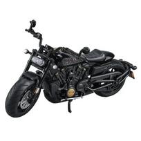 Simuliacija 1/12 mastelio Harley Sportster S motociklo lydinio modelis, lietas motociklo modelis, gatvių lenktynių motociklo modelis, dovana vaikams juoda