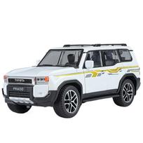 1/24 Toyota Land Cruiser Prado LC250 SUV Diecast Metalinis Miniatiūrinis Automobilis Lydinio Mastelio Automobilio Modelis Garsas ir Šviesa Vaikų Žaislinis Automobilis Transporto Priemonės balta