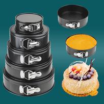 Nelipnus apvalus anglinio plieno torto kepimo indas su išimamu dugnu 18/20/22cm 3-Piece Set gray