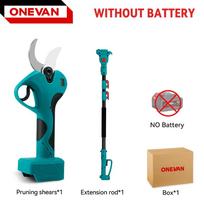 ONEVAN 45 mm bešepetėlis teleskopinis stiebas genėjimo žirklės 2800 W aukštų šakų žirklės 2 viename sodo genėjimo įrankis Makita 18V baterijai Without Battery
