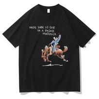 Reperis Bad Bunny Nadie Sabe Lo Que Va A Pasar Mañana Albumo Marškinėliai Vyrams Moterims T-shirt Trumpomis Rankovėmis T-shirt Per dydį Dydžio T-shirt S