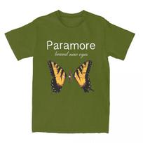 Vyriški Moteriški Paramore Drugelio Logotipo Marškinėliai Apranga Vintažiniai T Marškinėliai Marškinėliai Drabužiai Spausdinti S balta