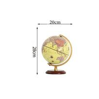 20/25 cm Retro LED pasaulio Žemės gaublio žemėlapis 360 laipsnių besisukantis pasaulio geografinis žemėlapis viskas anglų kalba Stalo dekoravimo stalo lempa