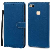 Huawei P9 Lite 2016 VNS-L21 Fundas odinis atverčiamas dėklas Huawei P9 Lite 2017 PRA-LX1 dėklas-piniginės dėklas P9 Lite 2016 VNS-L21 tamsiai mėlyna spalva