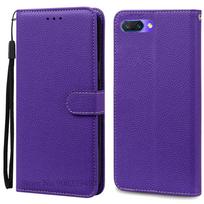 For Honor 10 dėklas Silikoninis dangtelis Piniginės dėklas Huawei Honor 10 atverčiamas dėklas Honor10 COL-AL10 L29 L19 TL10 telefono dėklas Coque Fundas For Honor 10 tamsiai violetine spalva