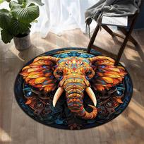 Gyvybės medis apvalus kilimas minkštas aksominis vonios kilimėlis svetainės sofos kavos staliuko miegamojo naktinio stalelio grindų kilimėlis 60*60cm