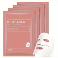 Bio Kolageno veido kaukė Lakštinė peptidinė senėjimą stabdanti veido kaukė, skirta odą šviesinti, stangrinanti, drėkinanti ir mažinanti raukšles 4pcs