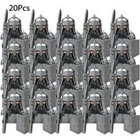 12CM 20vnt Viduramžių Karinis Elfo Gvardijos Armijos Lordas Orkai Nykštukai Kariai Žiedai Vaikai Mini Surinktos Konstruktoriaus Figūrėlės