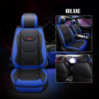 1 vnt. Prabangus Universalus Visas Automobilio Sėdynės Kilimėlis Užvalkalai Pagalvėlė PU Odos Apsauginis Padėklas Automobiliui SUV Sunkvežimiui Furgonui Autobusui 1PC mėlyna
