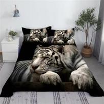 Tigro ar Arklio Paklodžių Komplektas Skaitmeninė Spauda Poliesterio Lova Plokščia Paklodė su Pagalvės Užvalkalu Spausdintas Pataliukas cot size 70x133cm