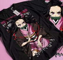 100% cotton TOPS UNISEX TEES MENS WOMENS Nezuko T-Shirt Demon Slayer Kimetsu No Yaiba Anime Mitsuri Kanroji Tee Gift 247 XL juoda