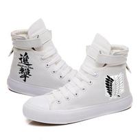 Attack On Titan Aot Levi Ackerman Spausdinti Anime Drobės Batai Plokščiapadžiai Aukštakulniai Patogūs Sportbačiai Zapatos Chaussure Schuhe 43