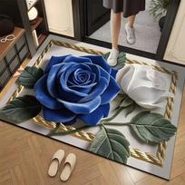 3D Įėjimo Gėlių Kilimas Vonios Kambario Grindų Kilimėlis Įėjimo Durys Vonios Kambarys Neslystantis Kilimėlis Pėdų Pagalvėlė 40 * 60Cm