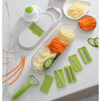 Viskas viename, 12 ašmenų mandolina pjaustyklė virtuvei, maisto smulkintuvas, agurkų pjaustyklė ir spiralizatorius, dovanos mamai, virtuvės reikmenys 10pcs balta