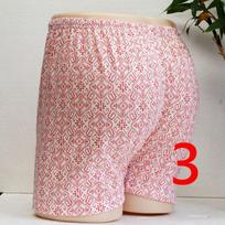 Moteriškos medvilninės aukšto juosmens laisvo kirpimo bokserio kelnaitės vidutinio amžiaus ir vyresnio amžiaus moterims - didelio dydžio šortai 3XL/120# (Waist 120cm, Weight 150-190kg)