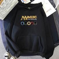 Magic The Gathering Animacinis raidžių gobtuvas Grafinis spausdinimas Juokingas džemperis Mielas rudeniui/žiemai Sudaderas Vilnos naujas megztinis L juoda
